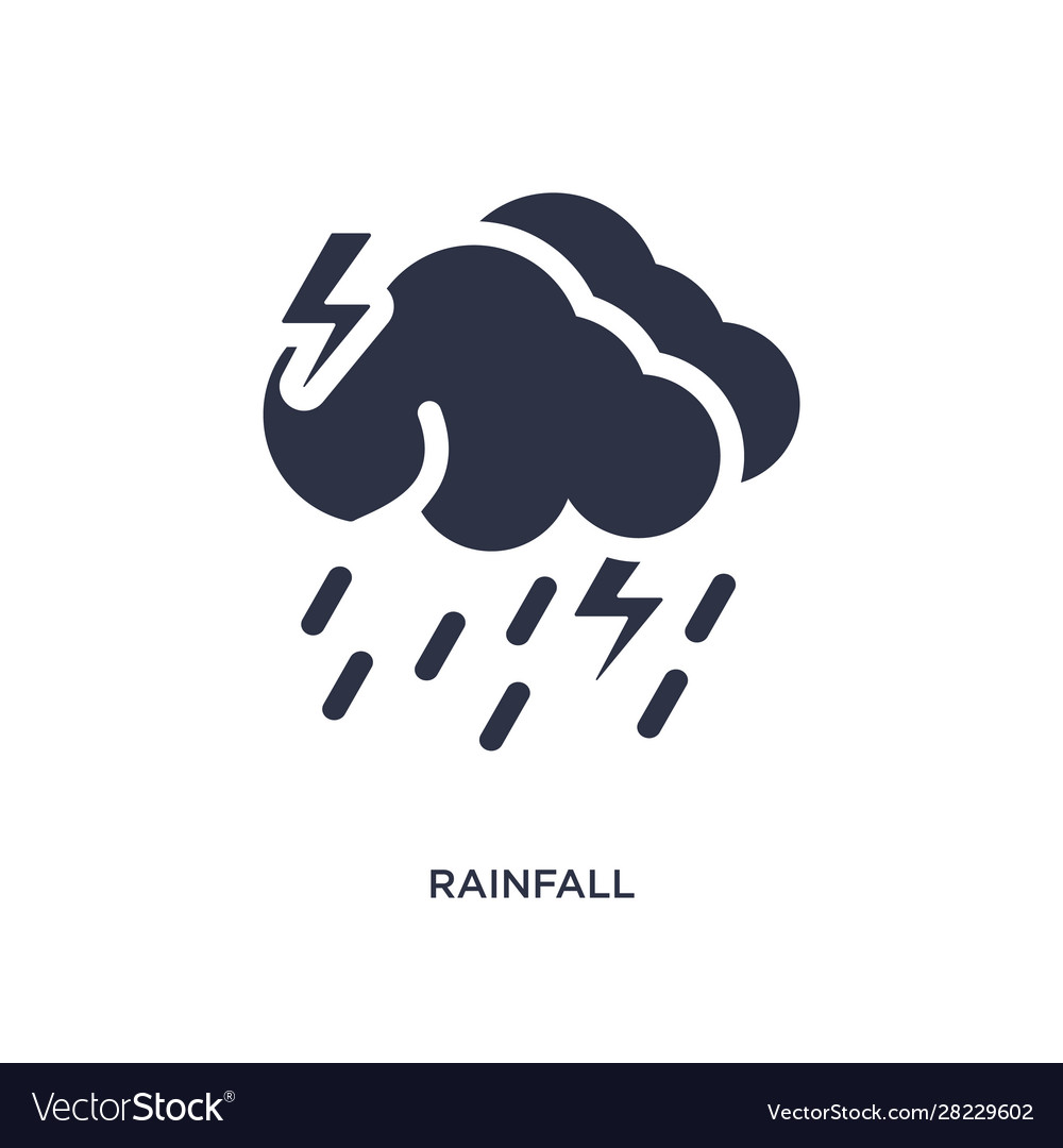 Rainfall icon on white background simple element Vector Image