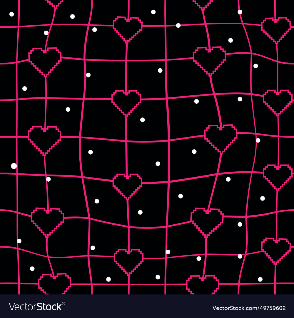 Seamless pattern in y2k style vector image Seamless pattern in y2k style