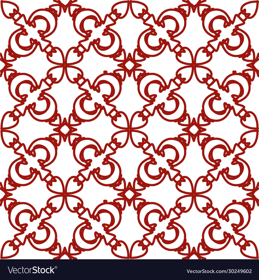 Seamless pattern red lines on a white background