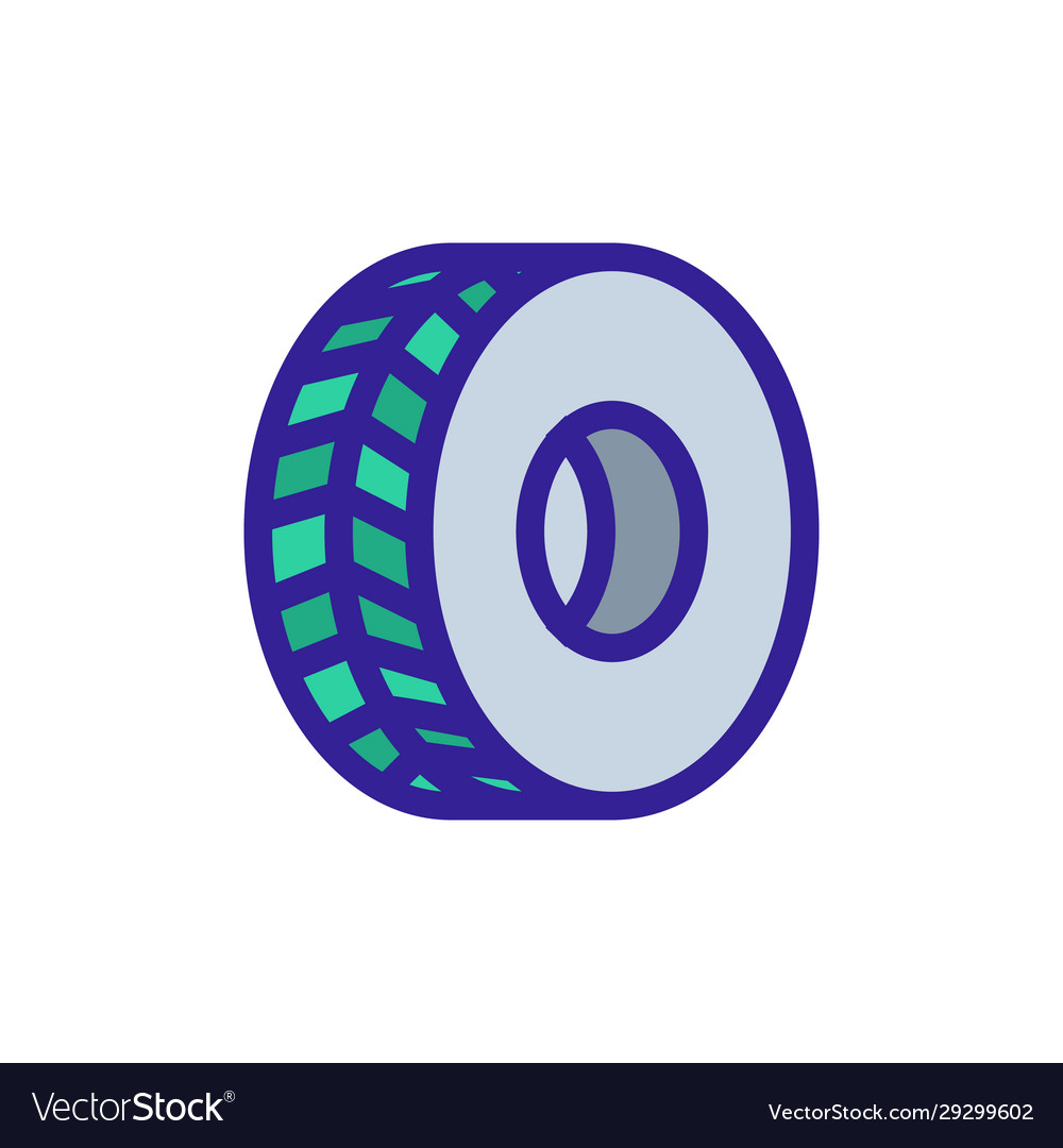 Tire icon isolated contour symbol