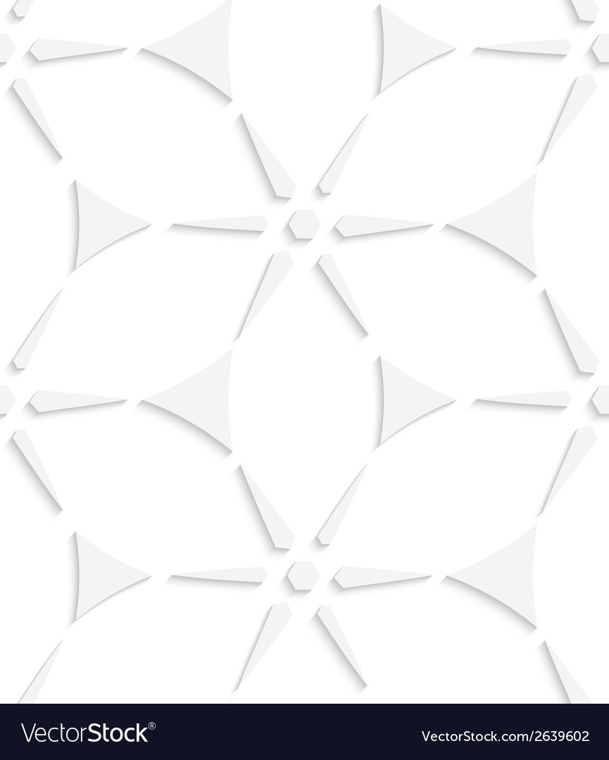 White geometrical triangles and stars seamless