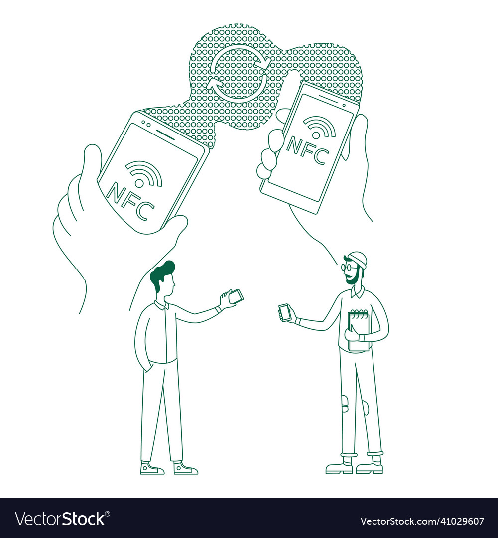 Info exchange file sending thin line concept vector image Info exchange file sending thin line concept