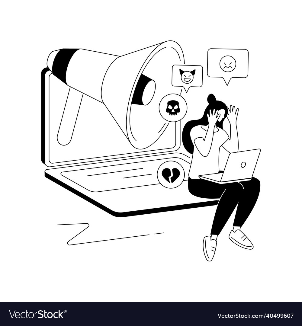 Internet shaming abstract concept vector image Internet shaming abstract concept