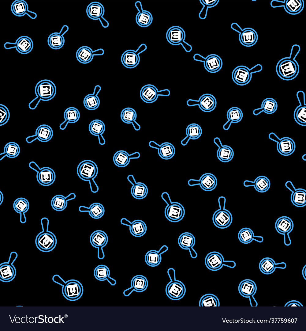 Line search package icon isolated seamless pattern vector image Line search package icon isolated seamless pattern