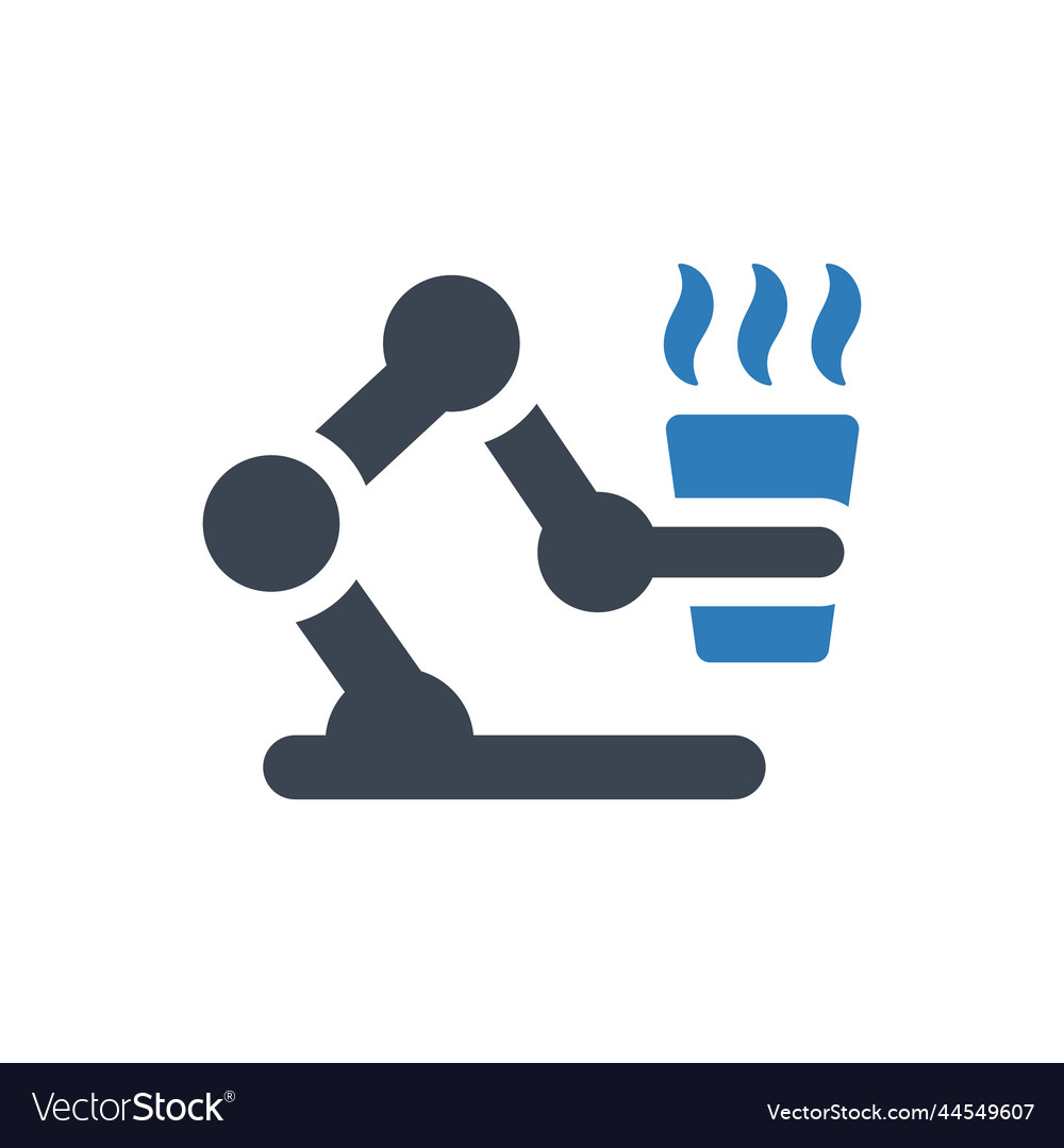 Robot barista icon