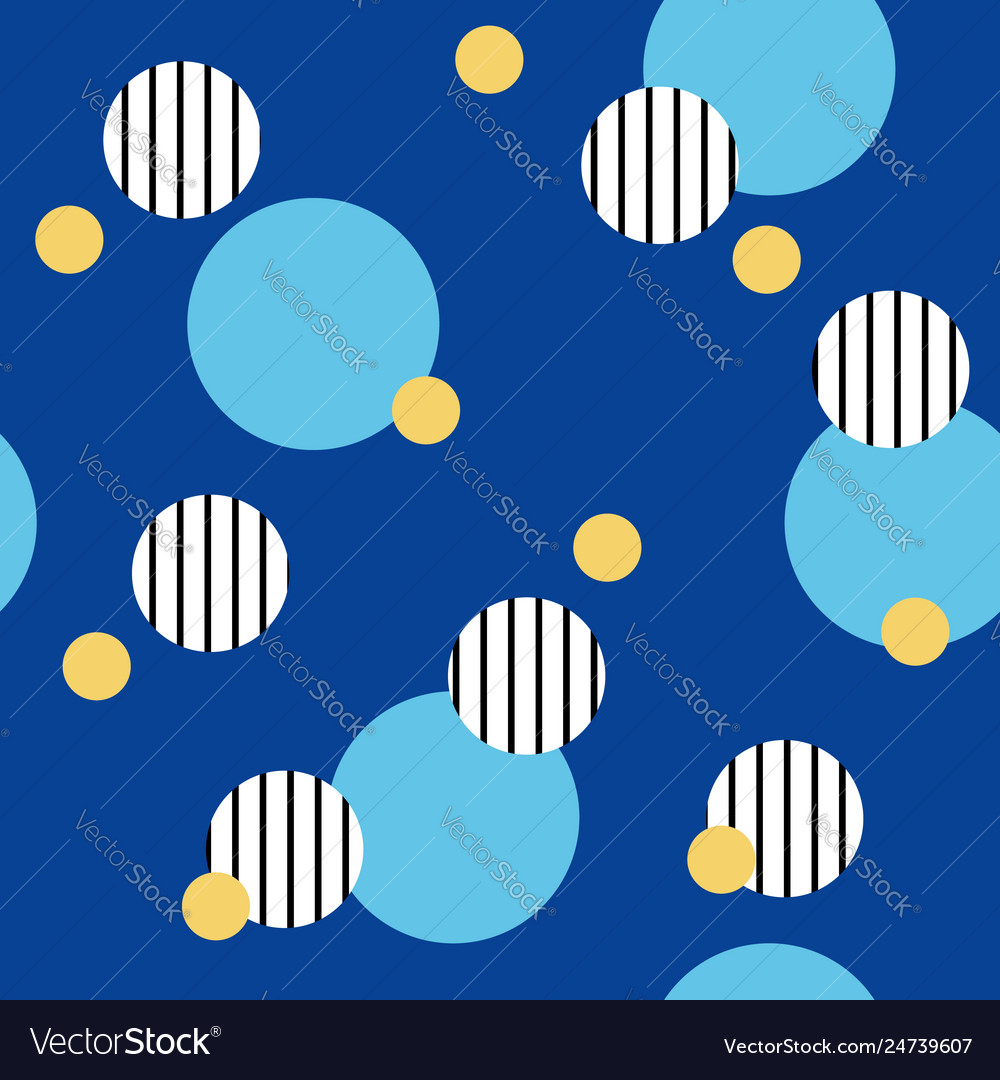 Seamless abstract pattern with stripped circles vector image Seamless abstract pattern with stripped circles