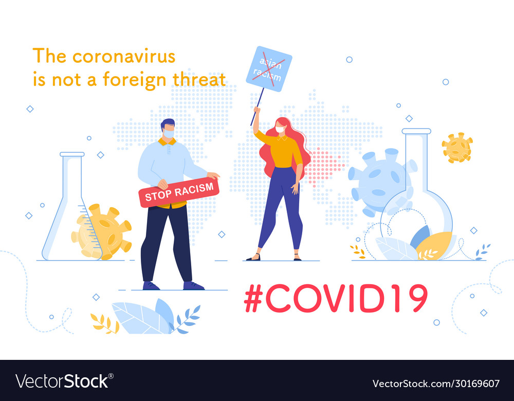 Stop asian racism due to coronavirus pandemic Vector Image