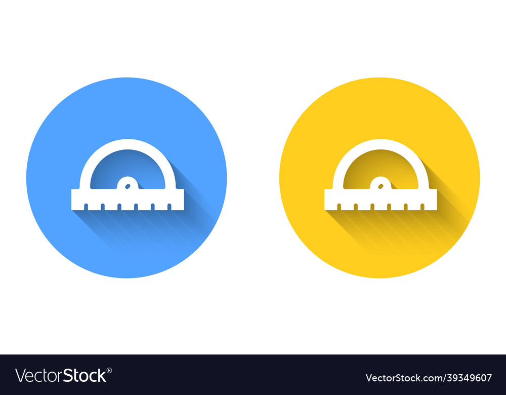 White protractor grid for measuring degrees icon vector image White protractor grid for measuring degrees icon