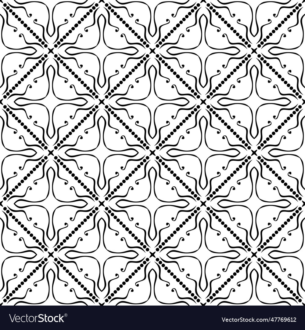 Abstract seamless pattern repeated design on white
