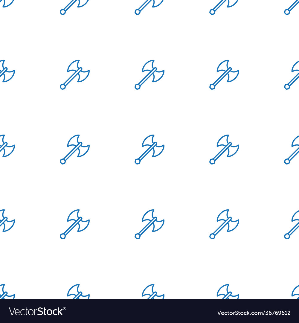 Axe weapon icon pattern seamless white background