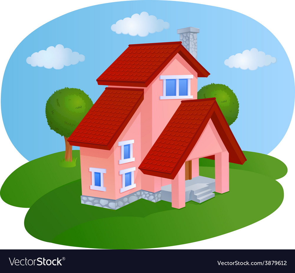Cartoon house Royalty Free Vector Image - VectorStock Cartoon house Royalty Free Vector Image - VectorStock