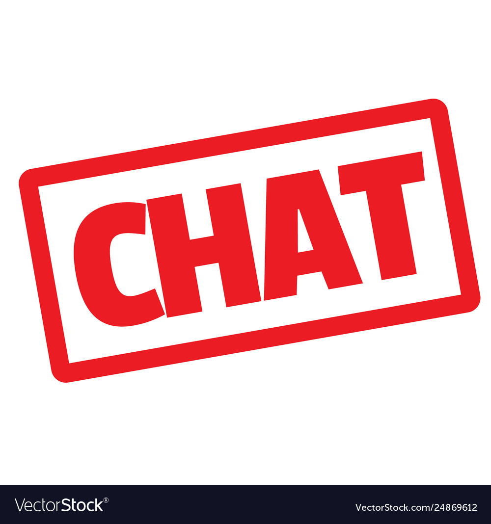 Chat stamp on white