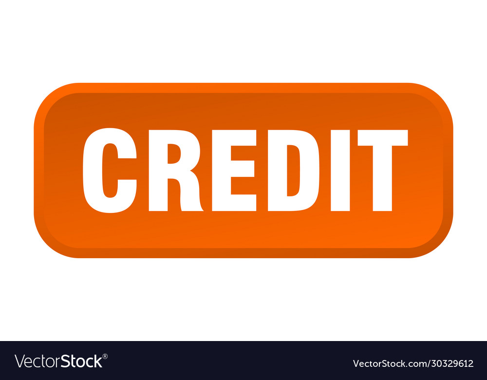 Credit button square 3d push