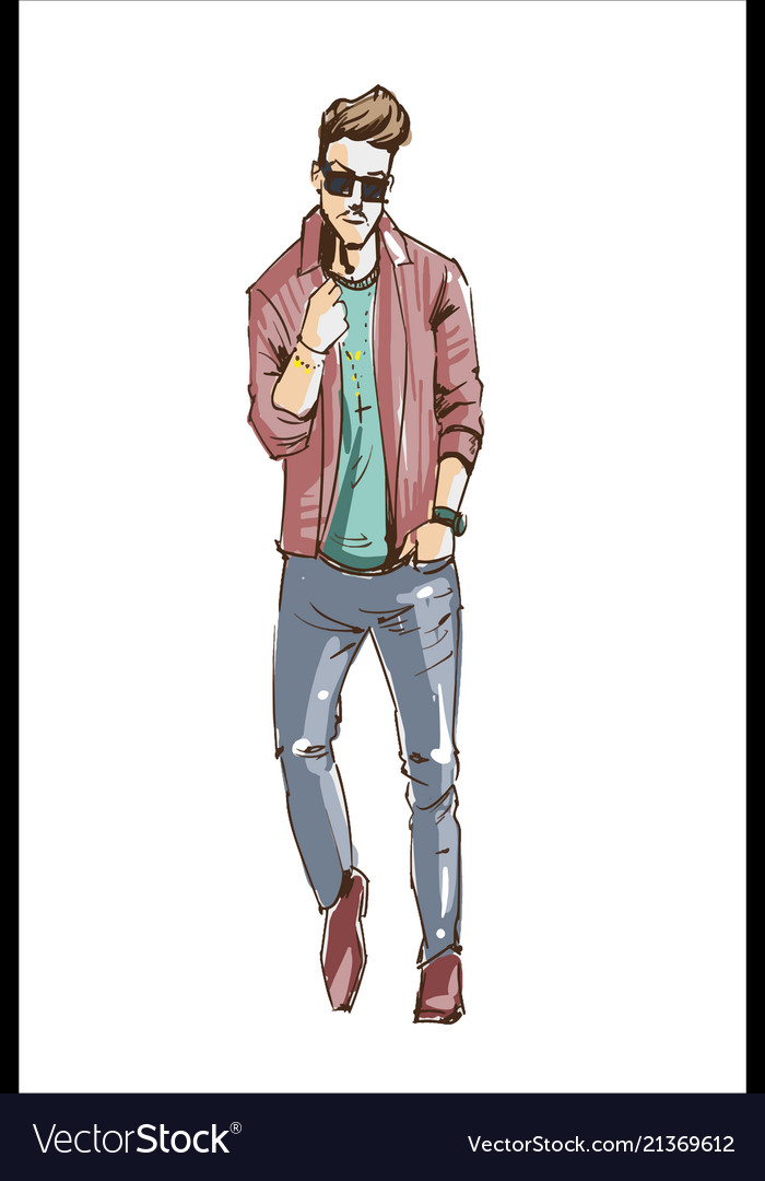 Fashion man Royalty Free Vector Image - VectorStock