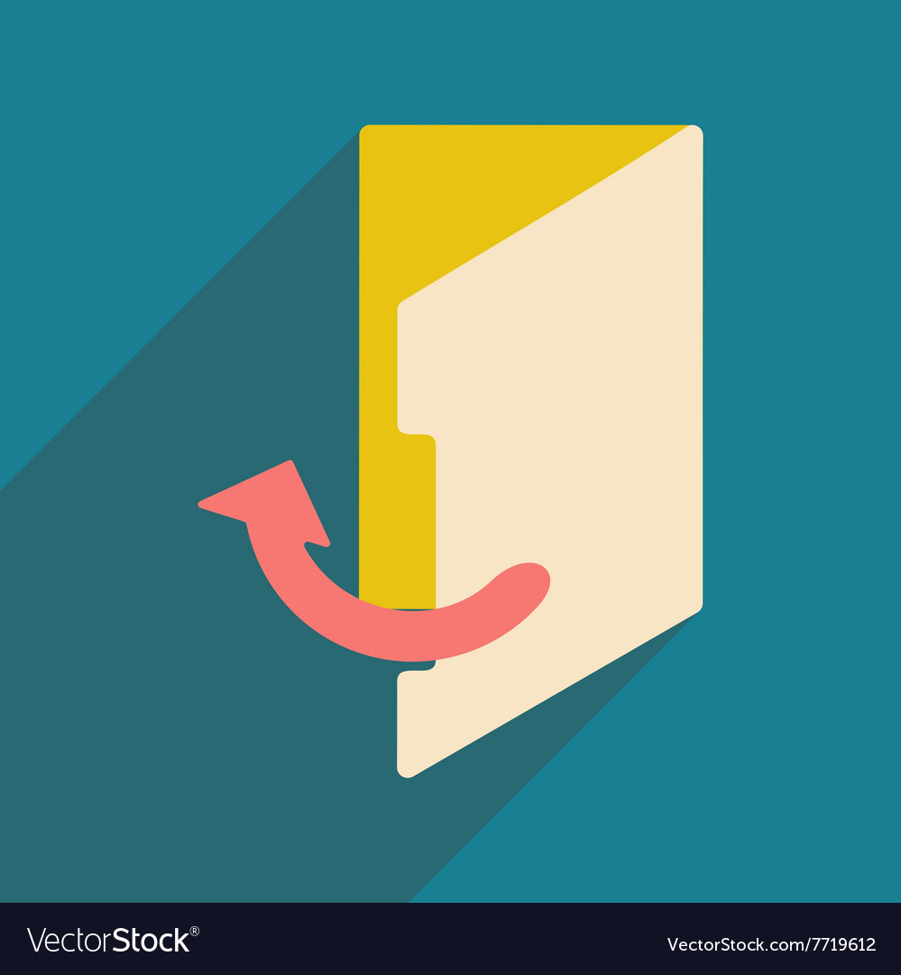 Flat with shadow icon and mobile application