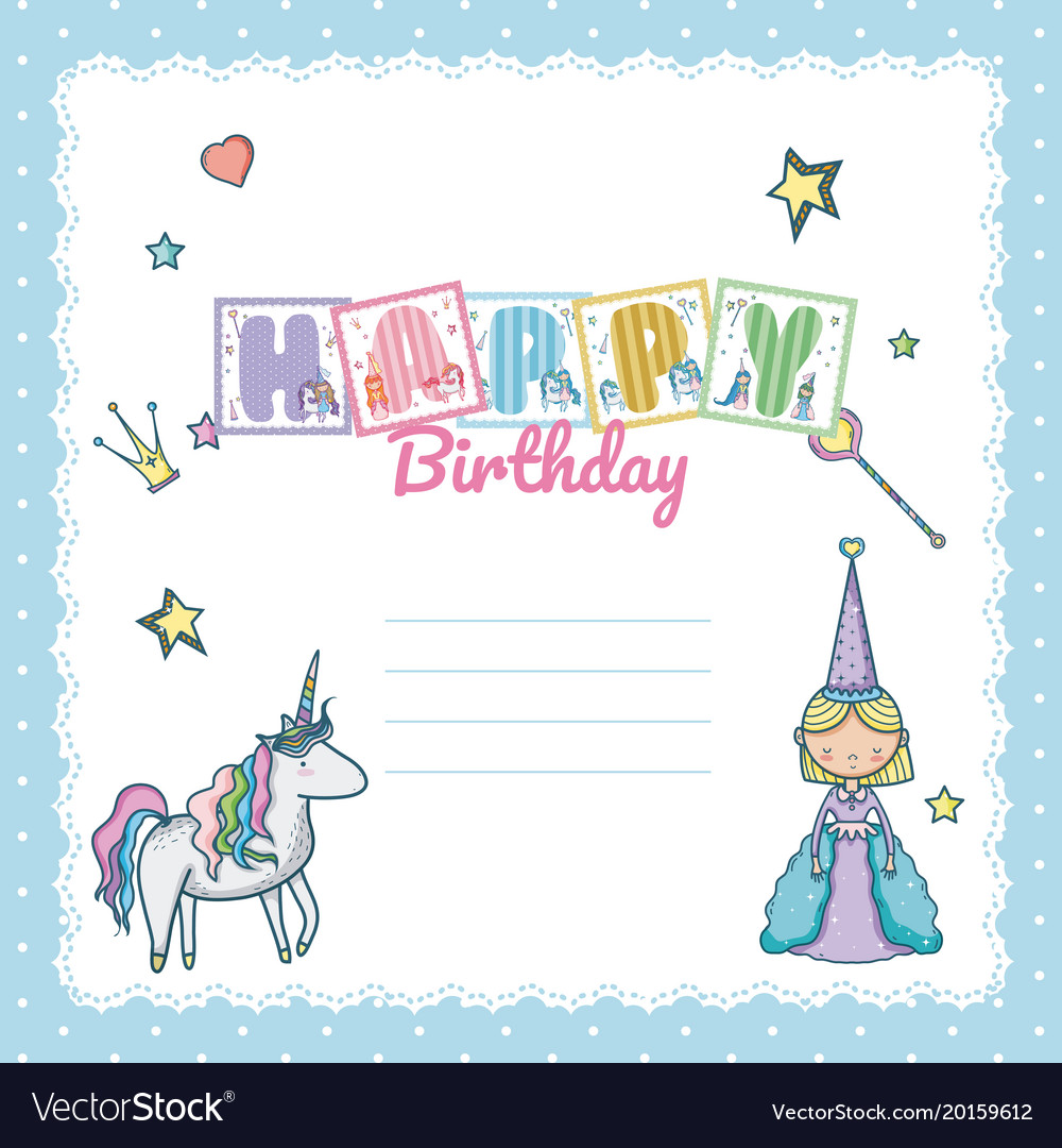 Happy birthday card for little girl