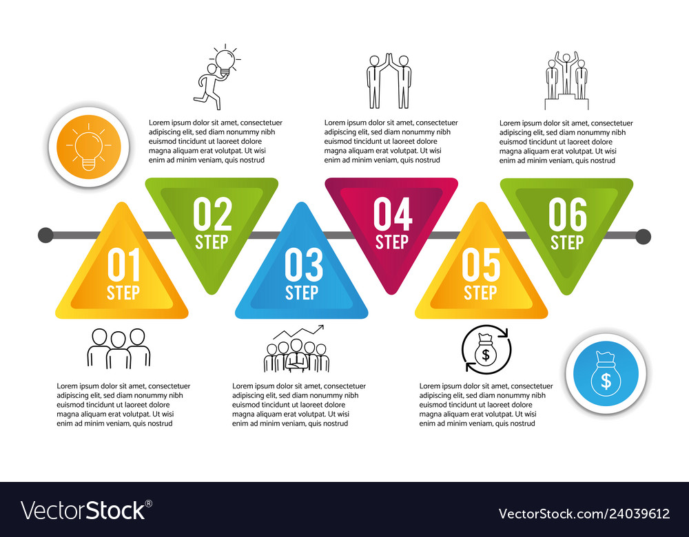 Infographic process diagram data information Vector Image