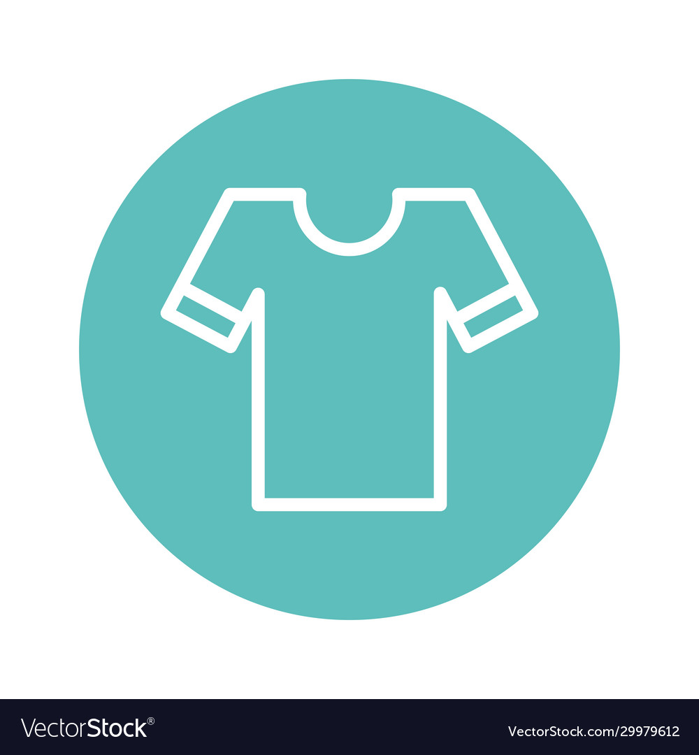 Isolated tshirt line and block style icon