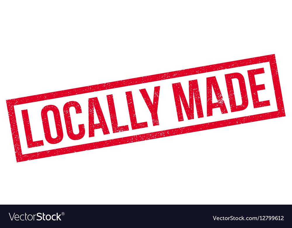 Locally made rubber stamp Royalty Free Vector Image