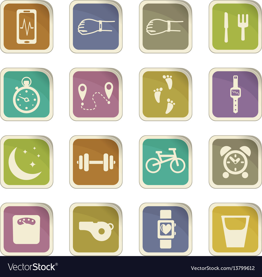 Monitoring apps icon set
