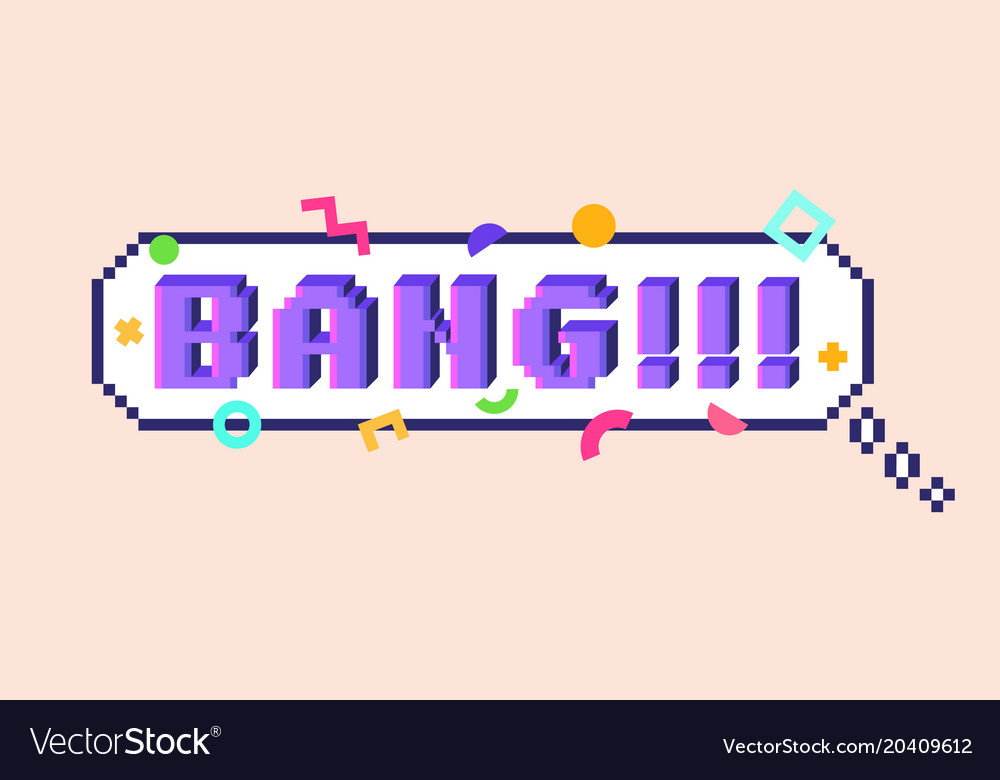 Pixel bang sticker