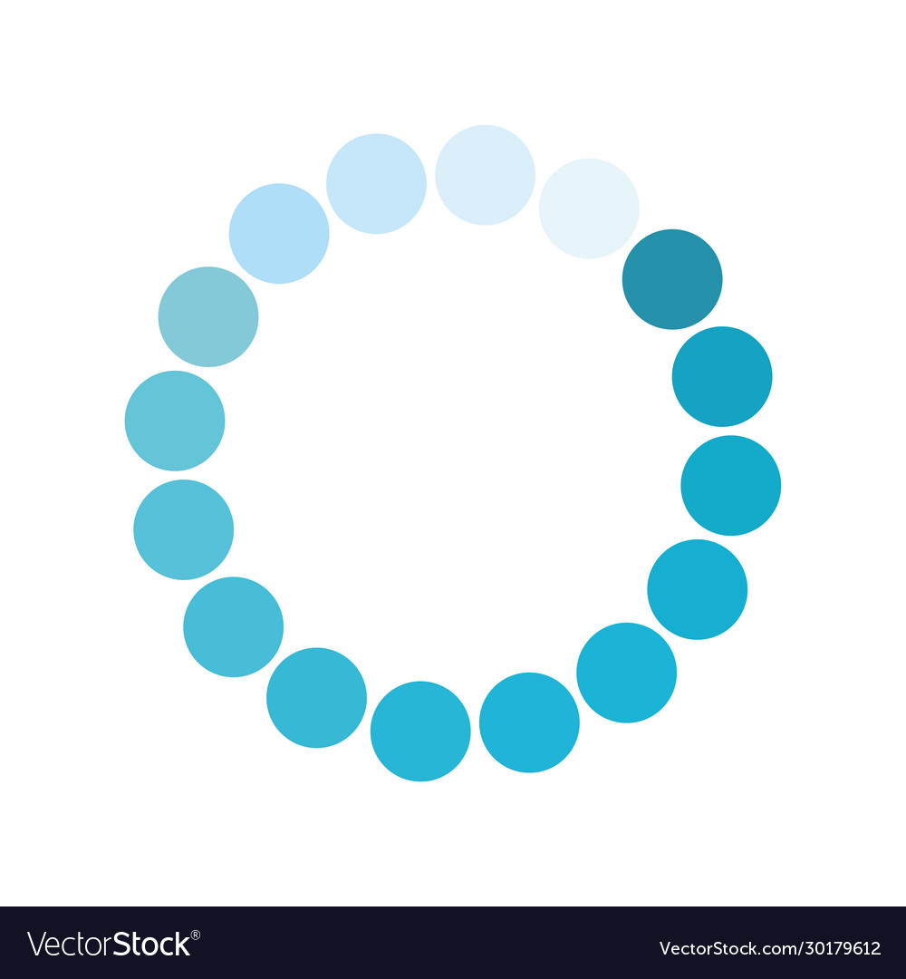 Pointed loading circle flat style icon