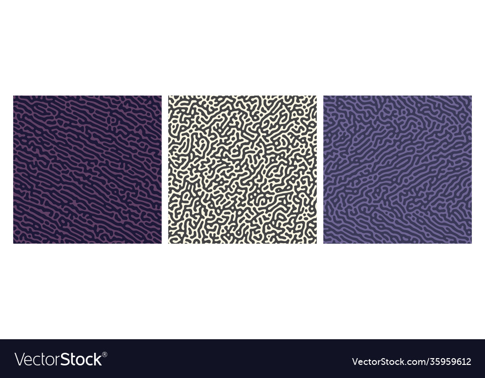 Set three colorful turing reaction gradient vector image Set three colorful turing reaction gradient