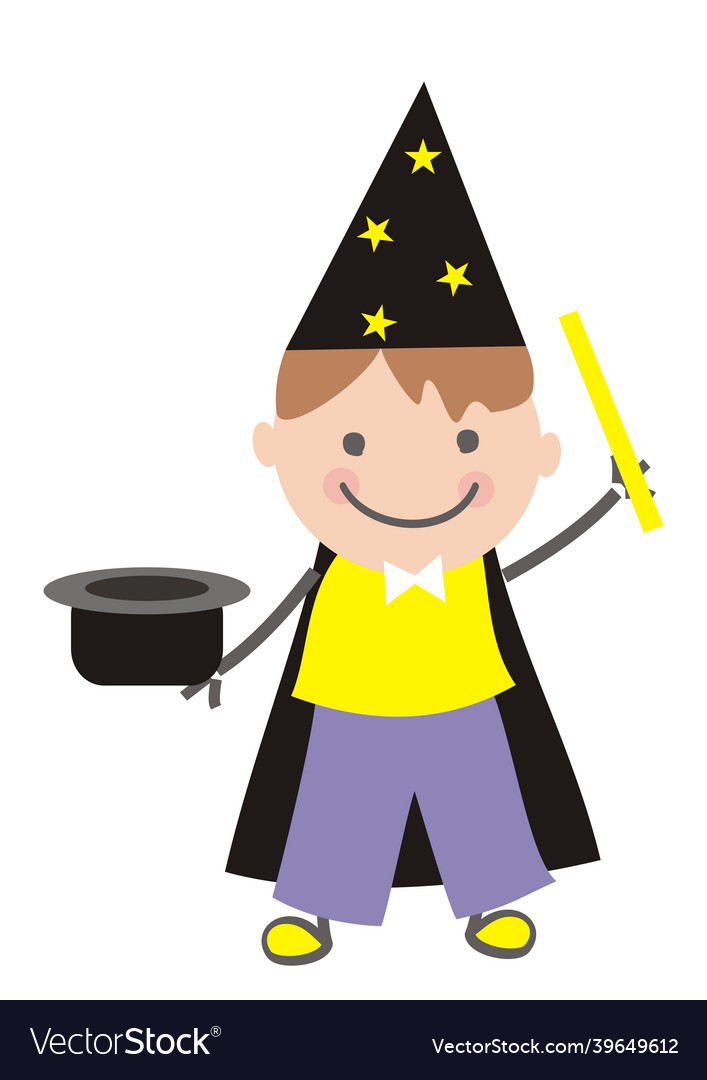 Warlock carnival boy Royalty Free Vector Image