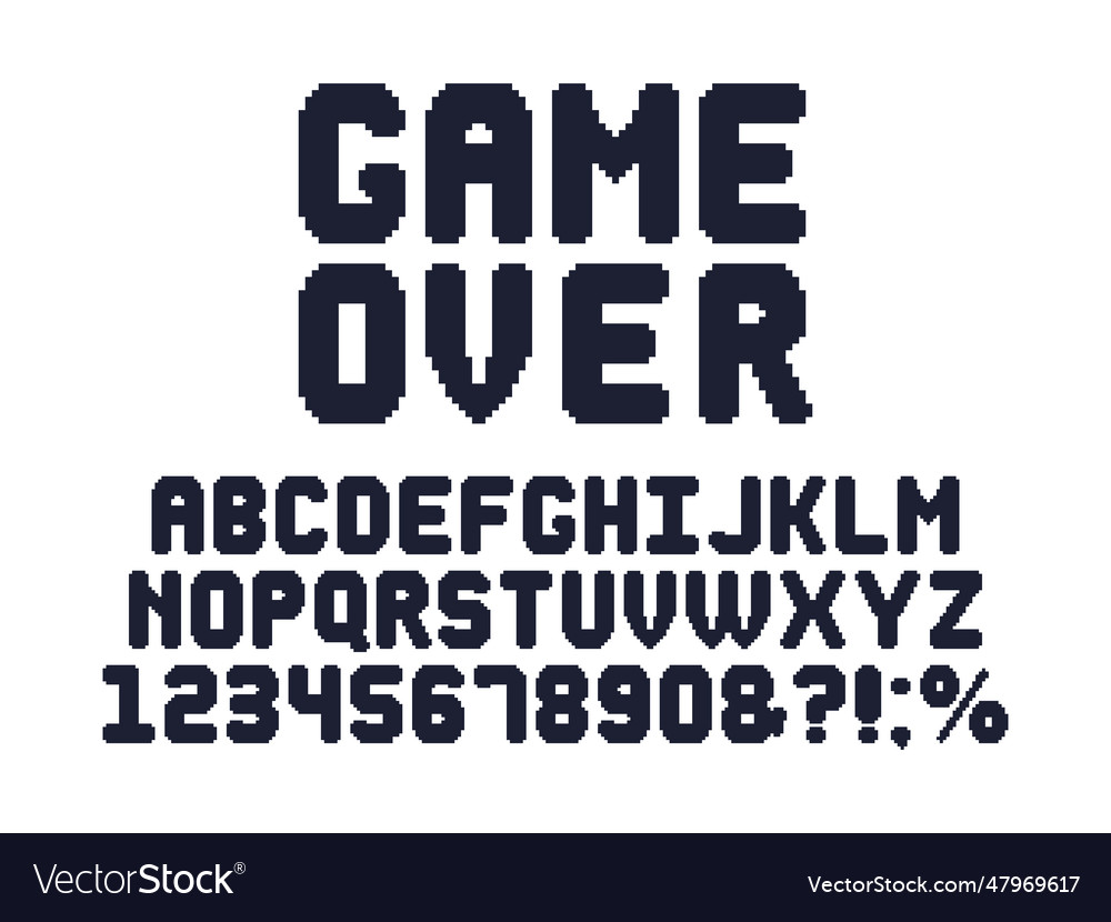 8-Bit Pixel Game Font