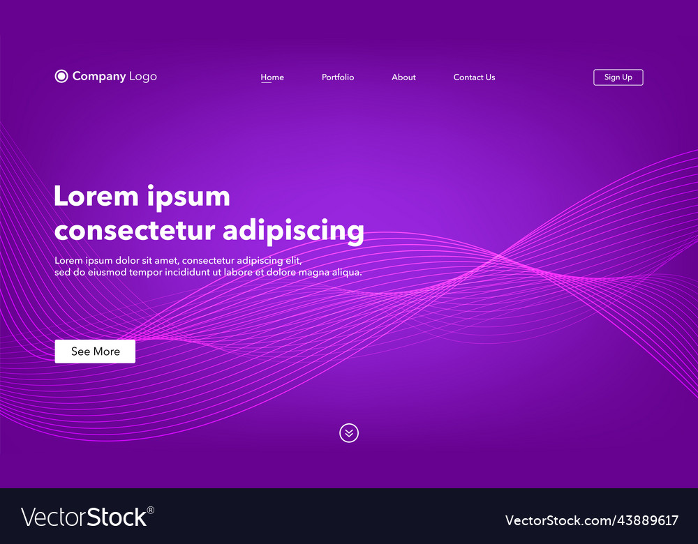 Abstract background website landing page template