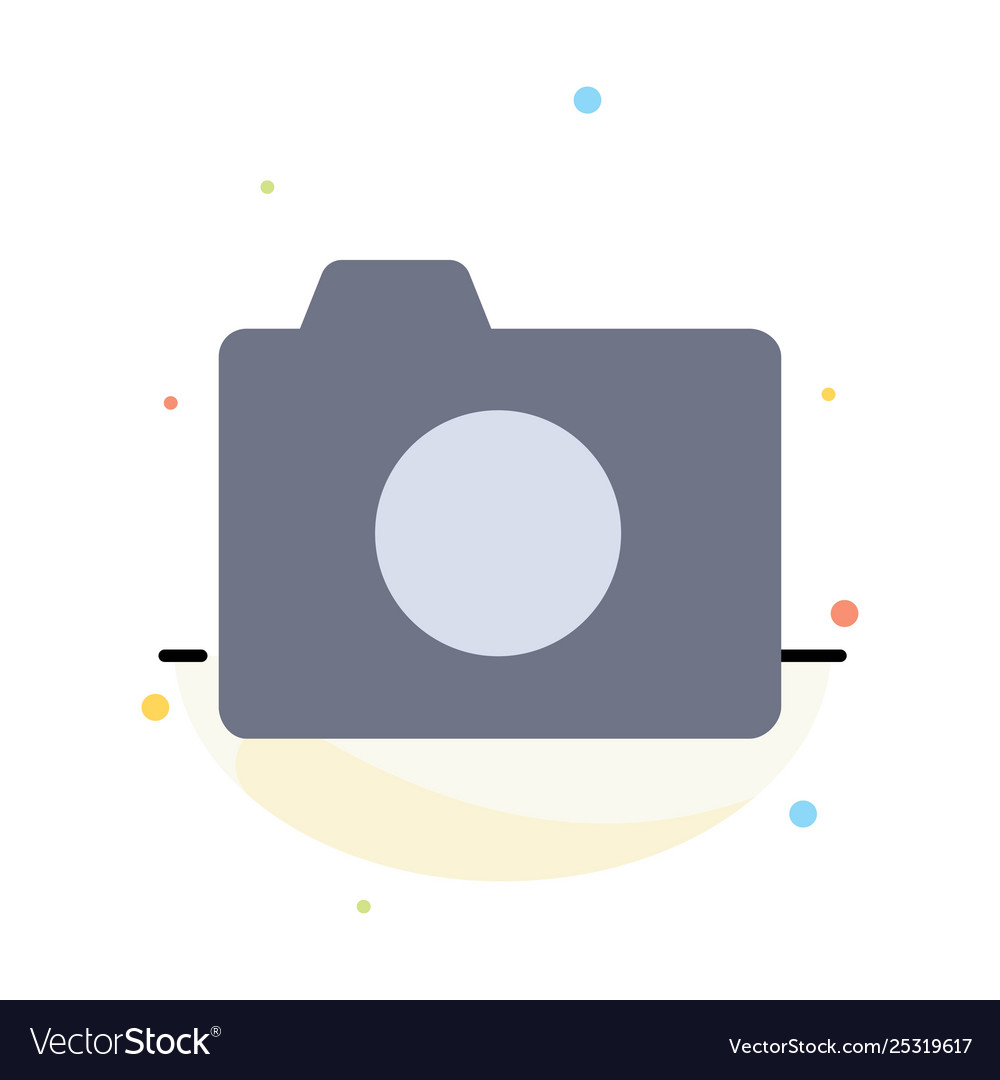 Camera image photo basic abstract flat color icon vector image Camera image photo basic abstract flat color icon