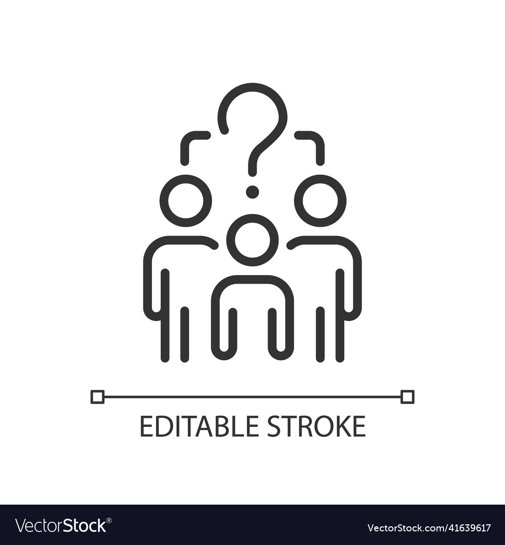 Common question linear icon vector image Common question linear icon