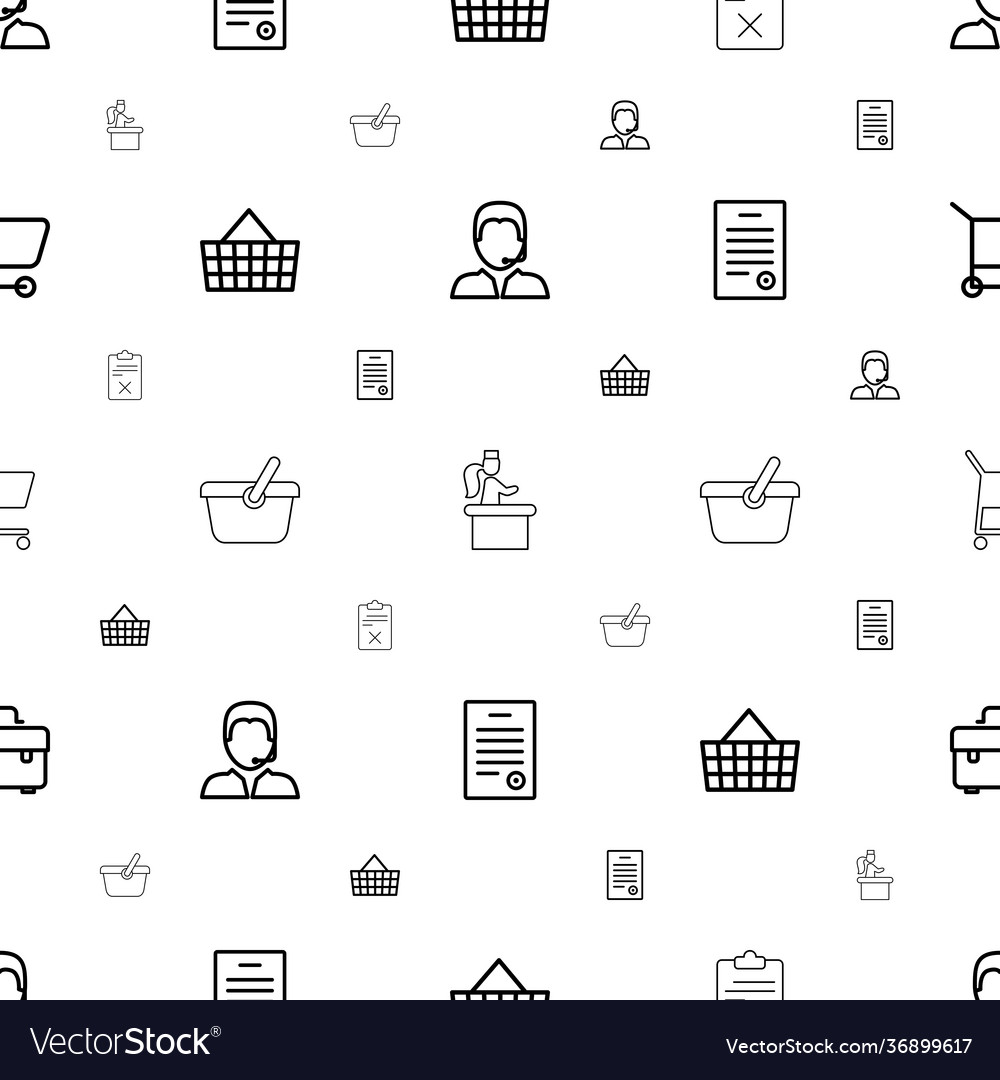 Customer icons pattern seamless white background
