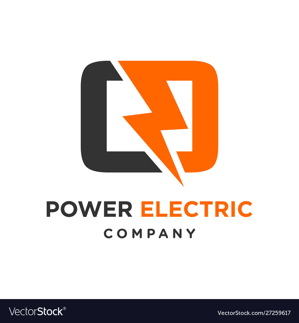 Electric logo initials o Royalty Free Vector Image