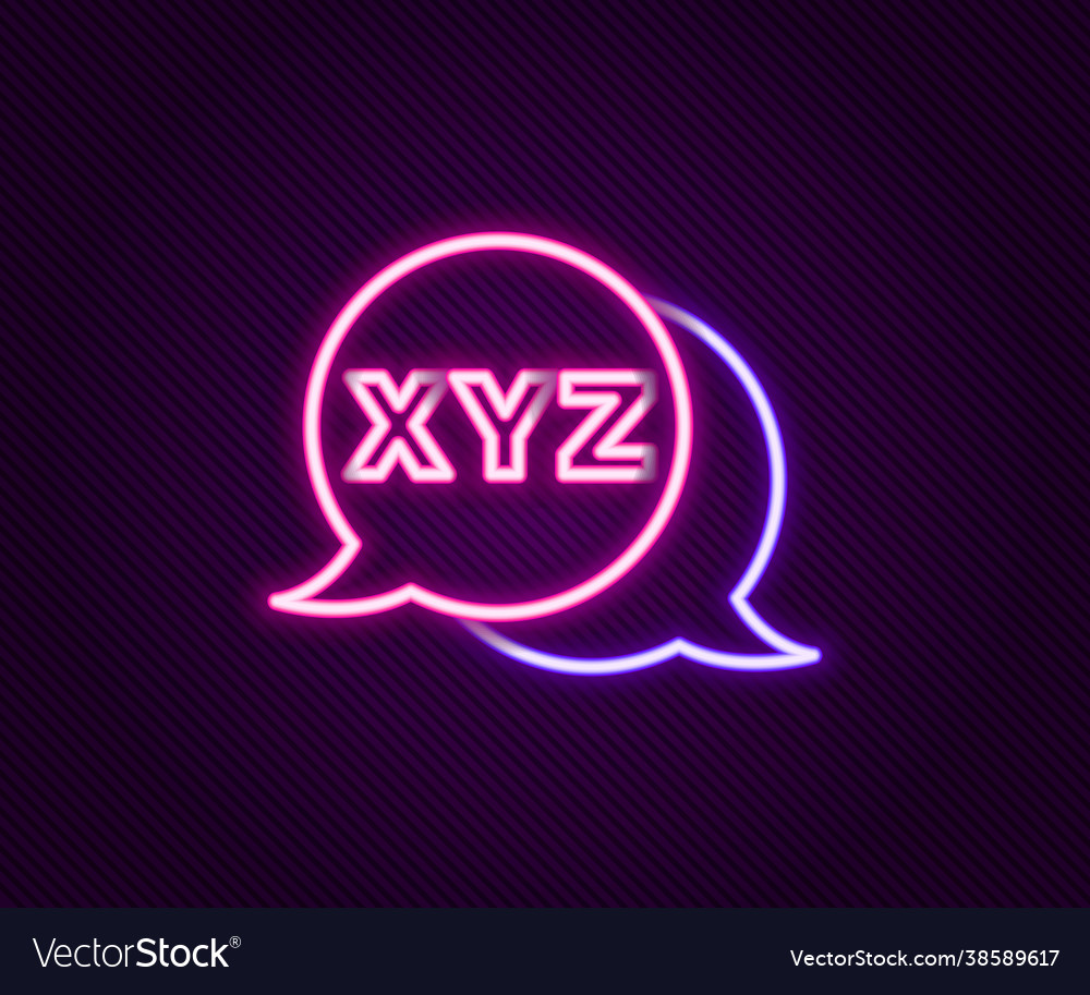 Glowing neon line xyz coordinate system icon vector image Glowing neon line xyz coordinate system icon