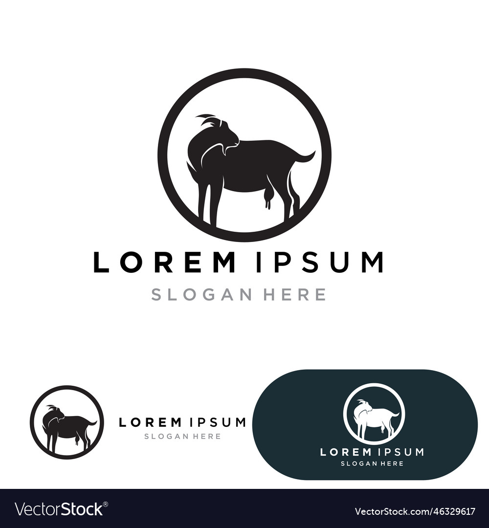 Goat logo template icon Royalty Free Vector Image