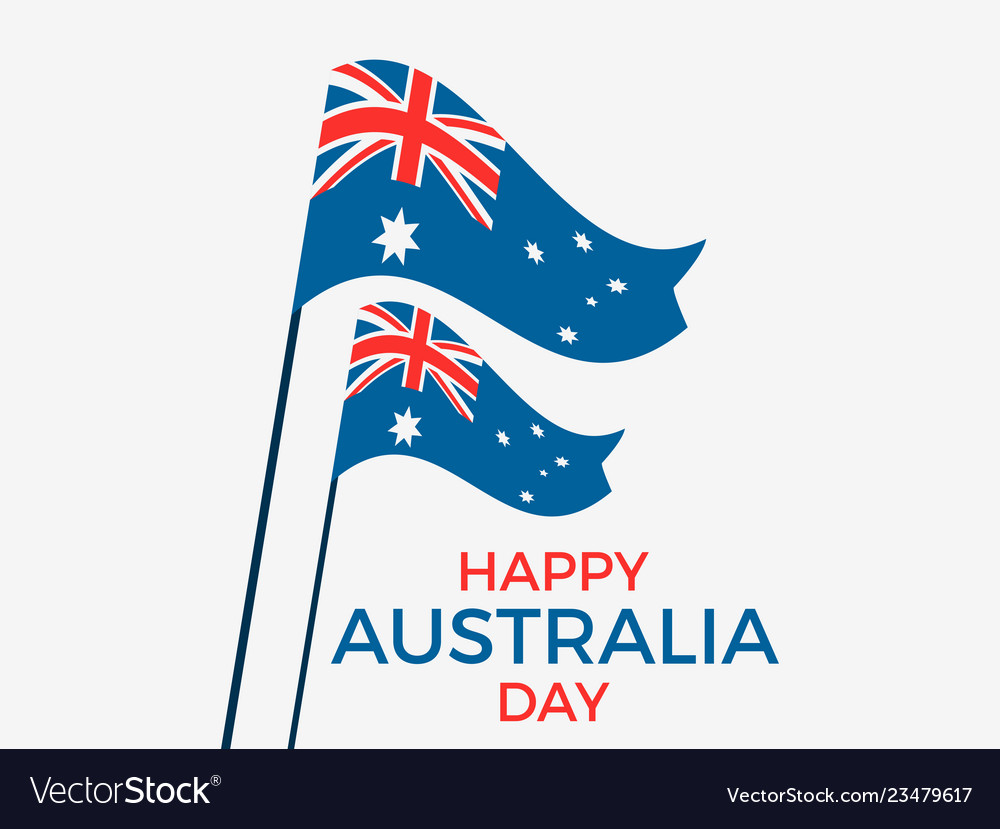 Happy australia day 26th january greeting card