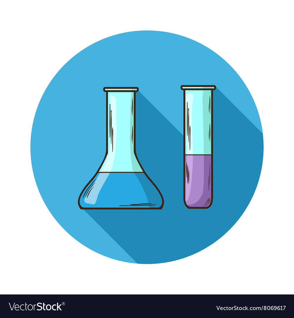 Laboratory flasks icons