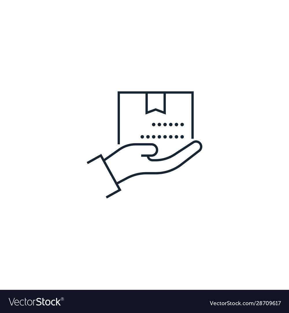 Receive parcel creative icon from delivery icons