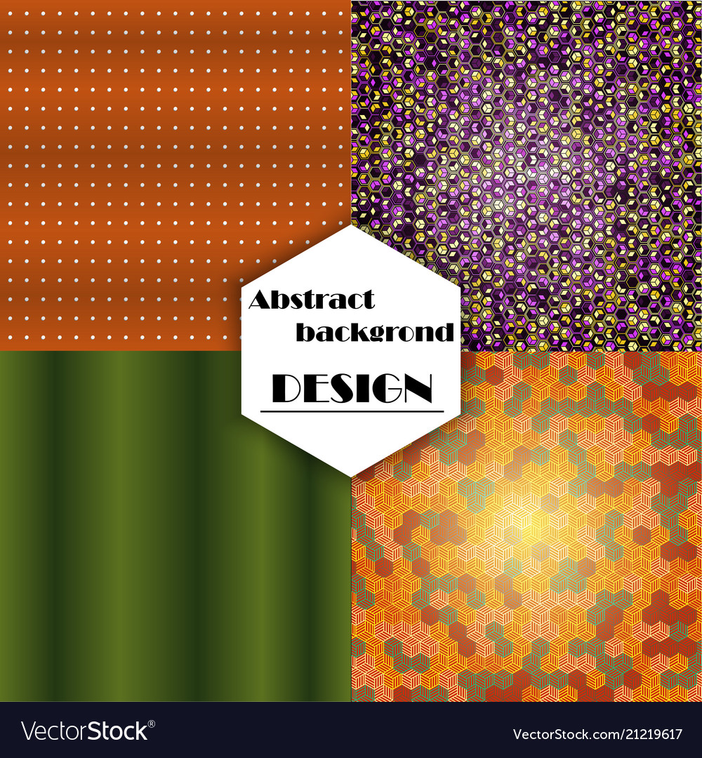 Set of geometric pattern abstract background vector image Set of geometric pattern abstract background