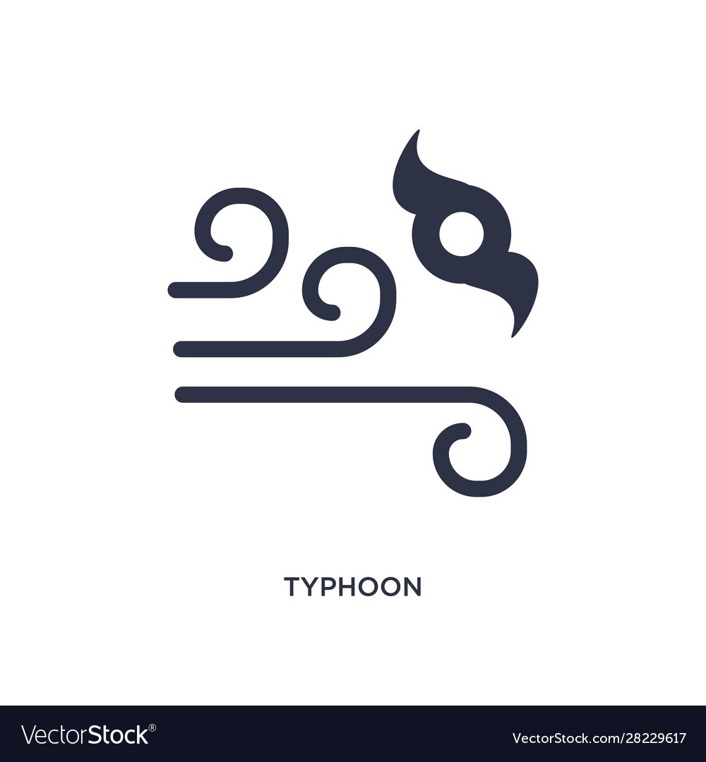 Typhoon icon on white background simple element