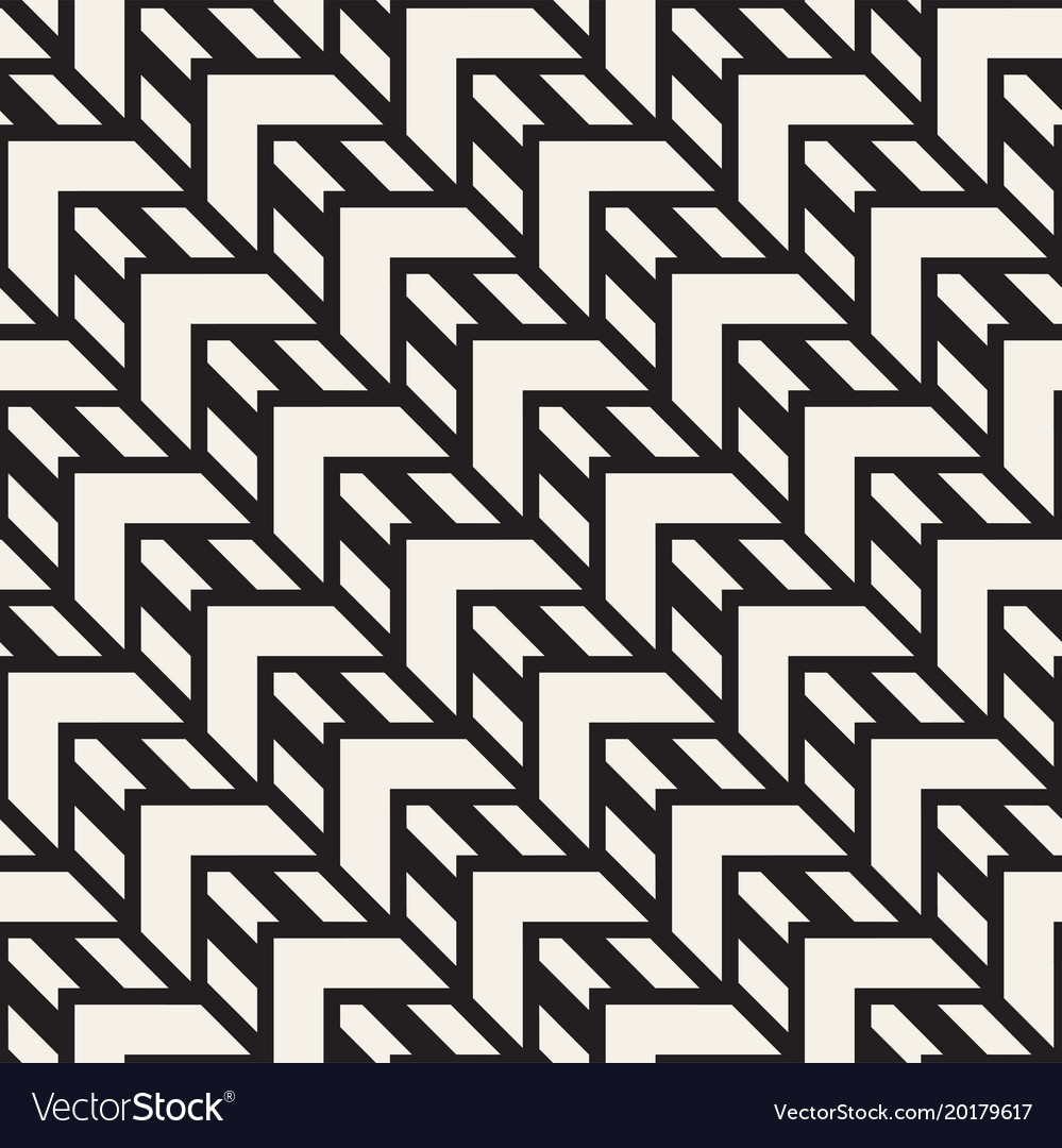 Zigzag Line Pattern - Monochrome