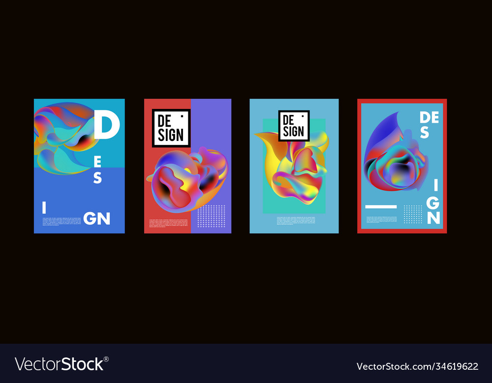 Abstract colorful liquid and fluid pattern Vector Image Abstract colorful liquid and fluid pattern