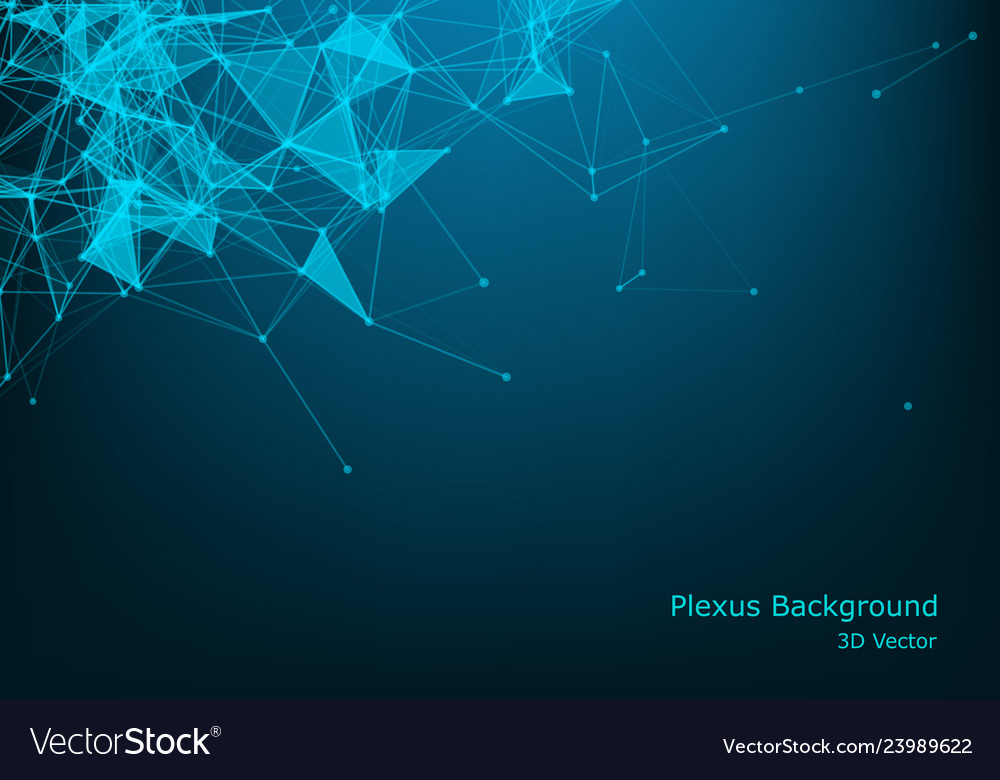 Abstract illuminated particles and lines plexus vector image Abstract illuminated particles and lines plexus