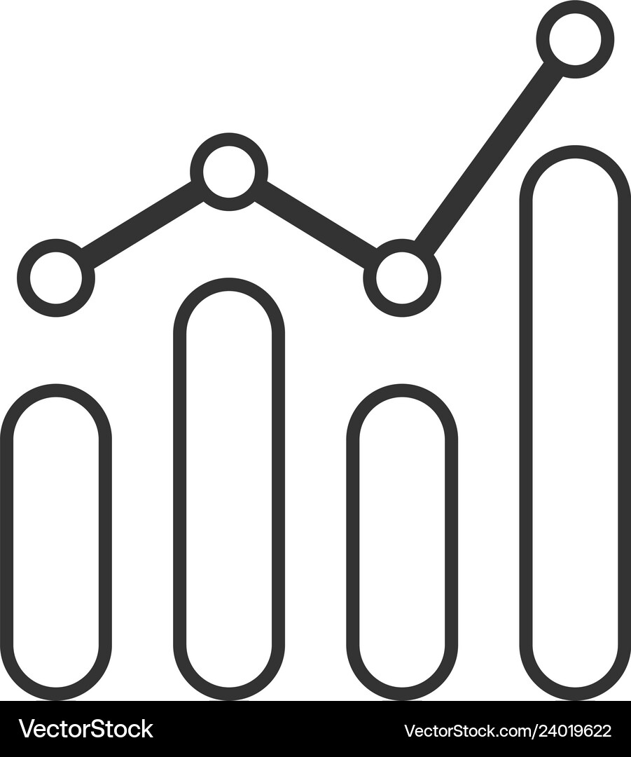 Analytics icon design template isolated Royalty Free Vector
