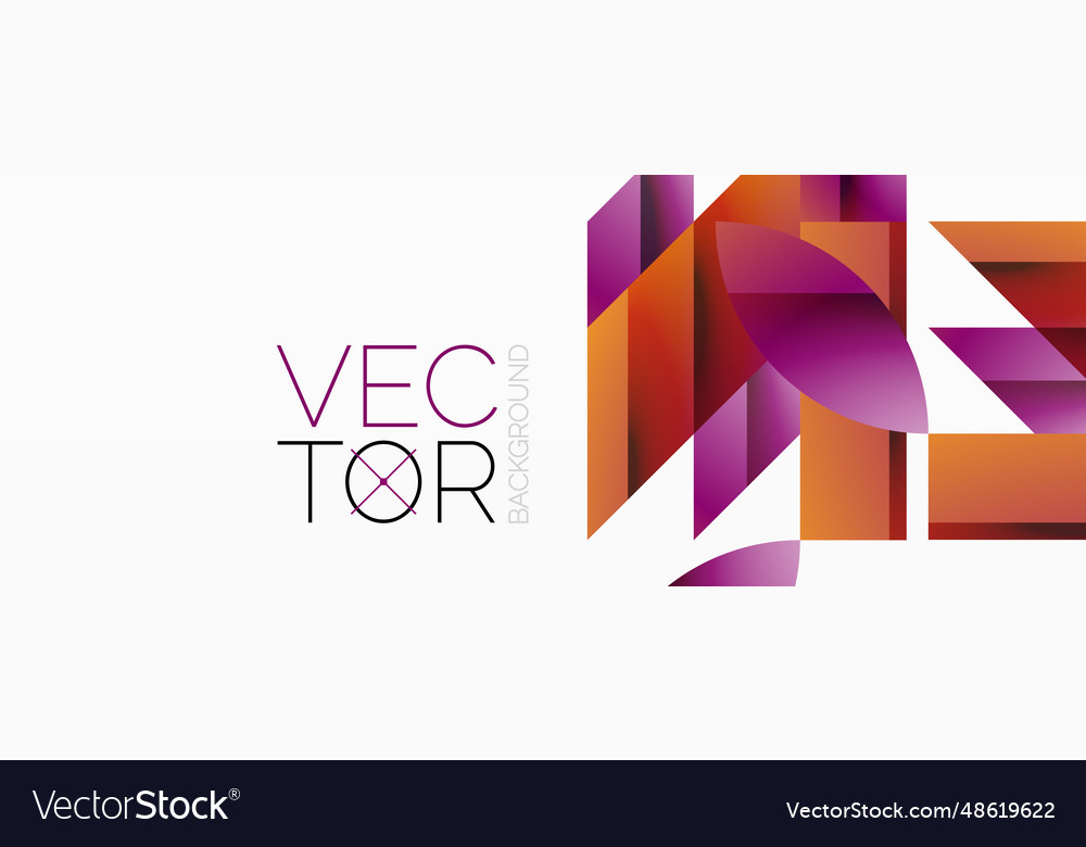 Assorted geometric shapes unite in a minimalistic Vector Image Assorted geometric shapes unite in a minimalistic