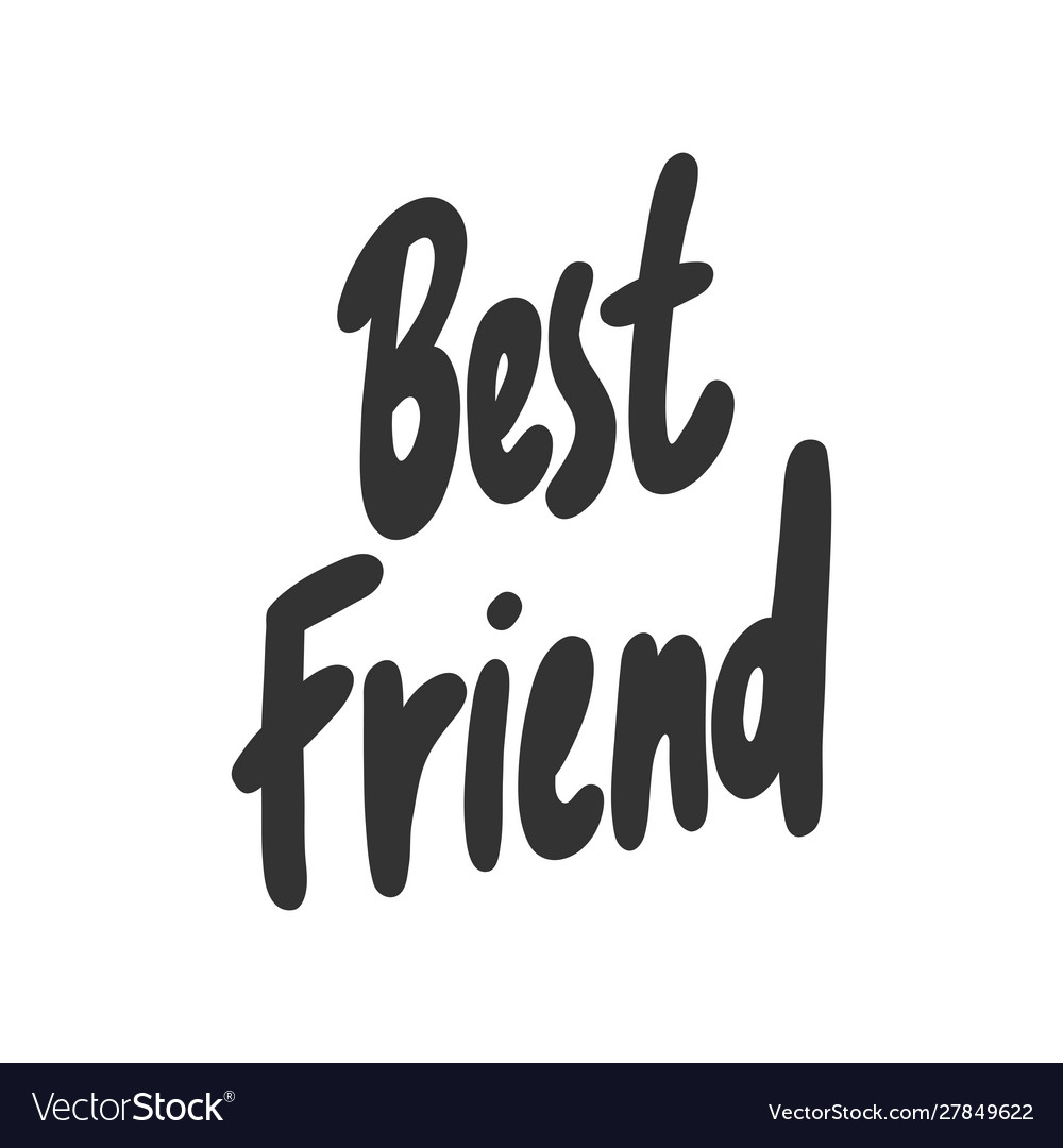 Best friend sticker for social media content Vector Image