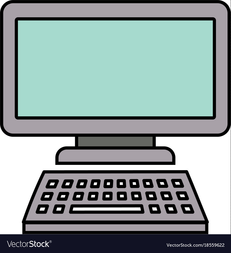 Computer monitor with keyboard technology gadget