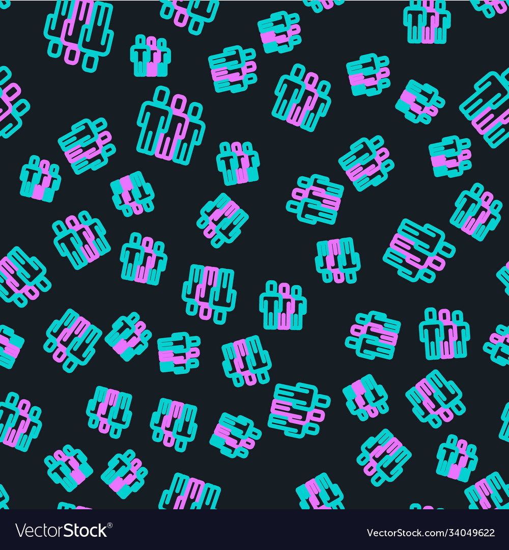 Line users group icon isolated seamless pattern Vector Image Line users group icon isolated seamless pattern