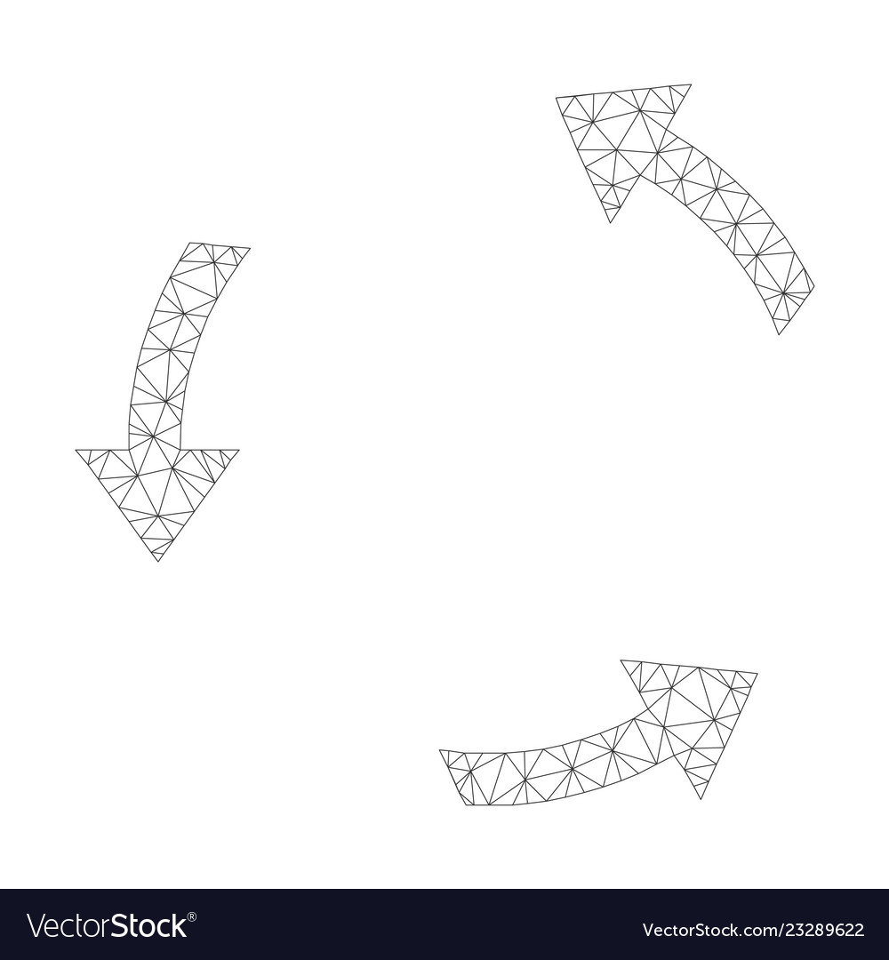 Mesh rotate ccw icon vector image Mesh rotate ccw icon